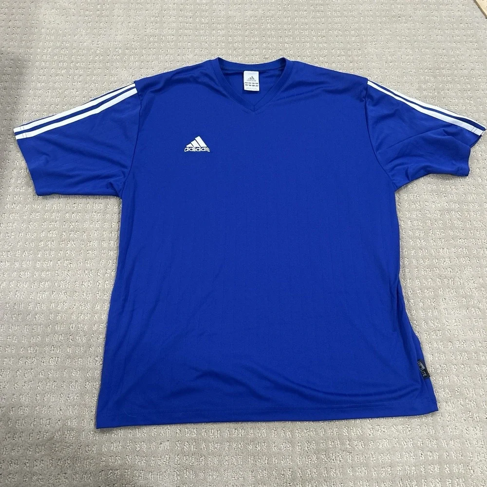 Adidas Climate Soccer Jersey Mens Large Blue